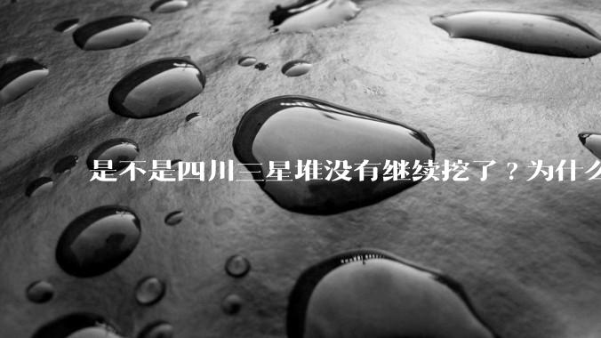 是不是四川三星堆没有继续挖了?为什么？
