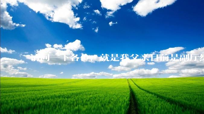 请问一下各位，就是我父亲目前是副厅级，但是他不想让我考公。我该听他的吗?